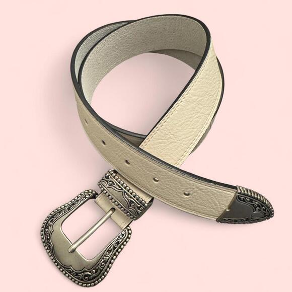 Vince Camuto White Western Belt size Medium - Picture 1 of 3